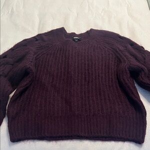 Express Deep Burgundy Knit Sweater